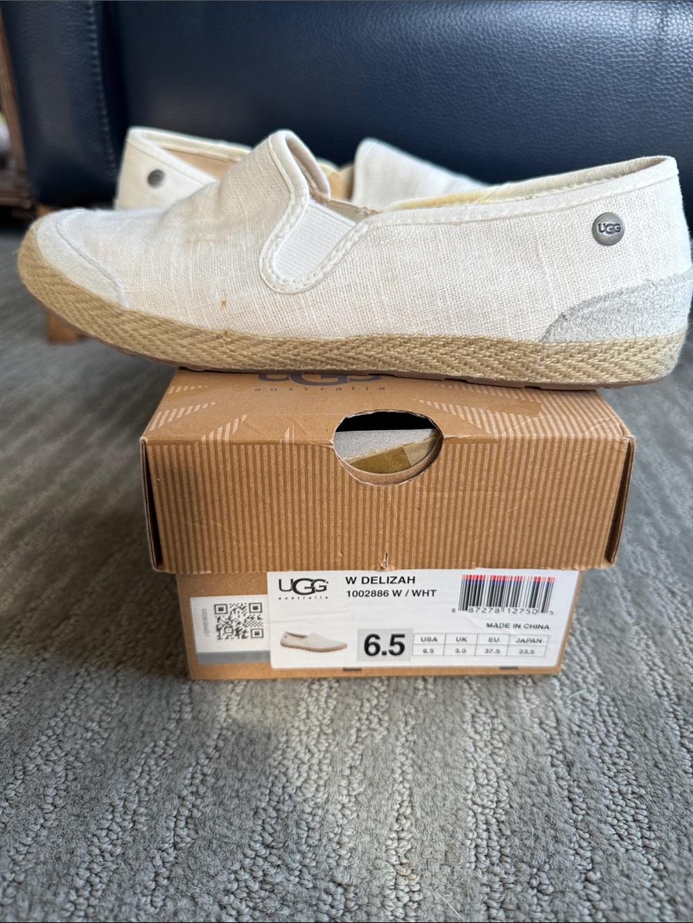 UGG Delizah Slip-On Sneakers in Off-White size 6.5